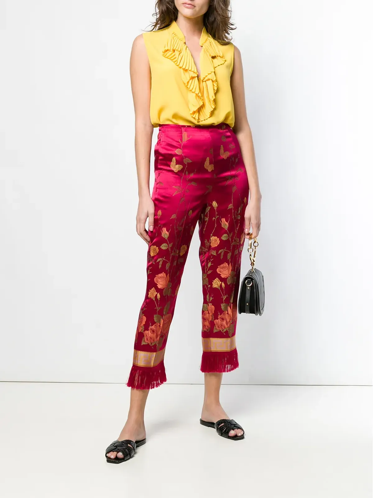 Jean Paul Gaultier Pre-Owned 花柄プリント クロップドパンツ - 画像2