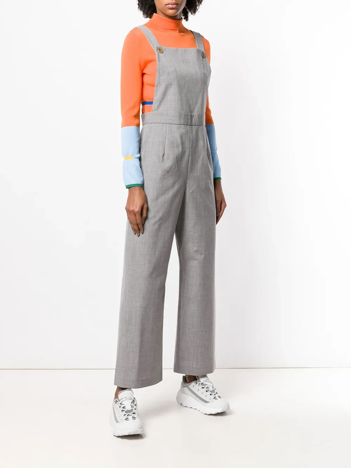Comme Des Garçons Pre-Owned ワイドレッグ ダンガリー ジャンプスーツ - 画像3