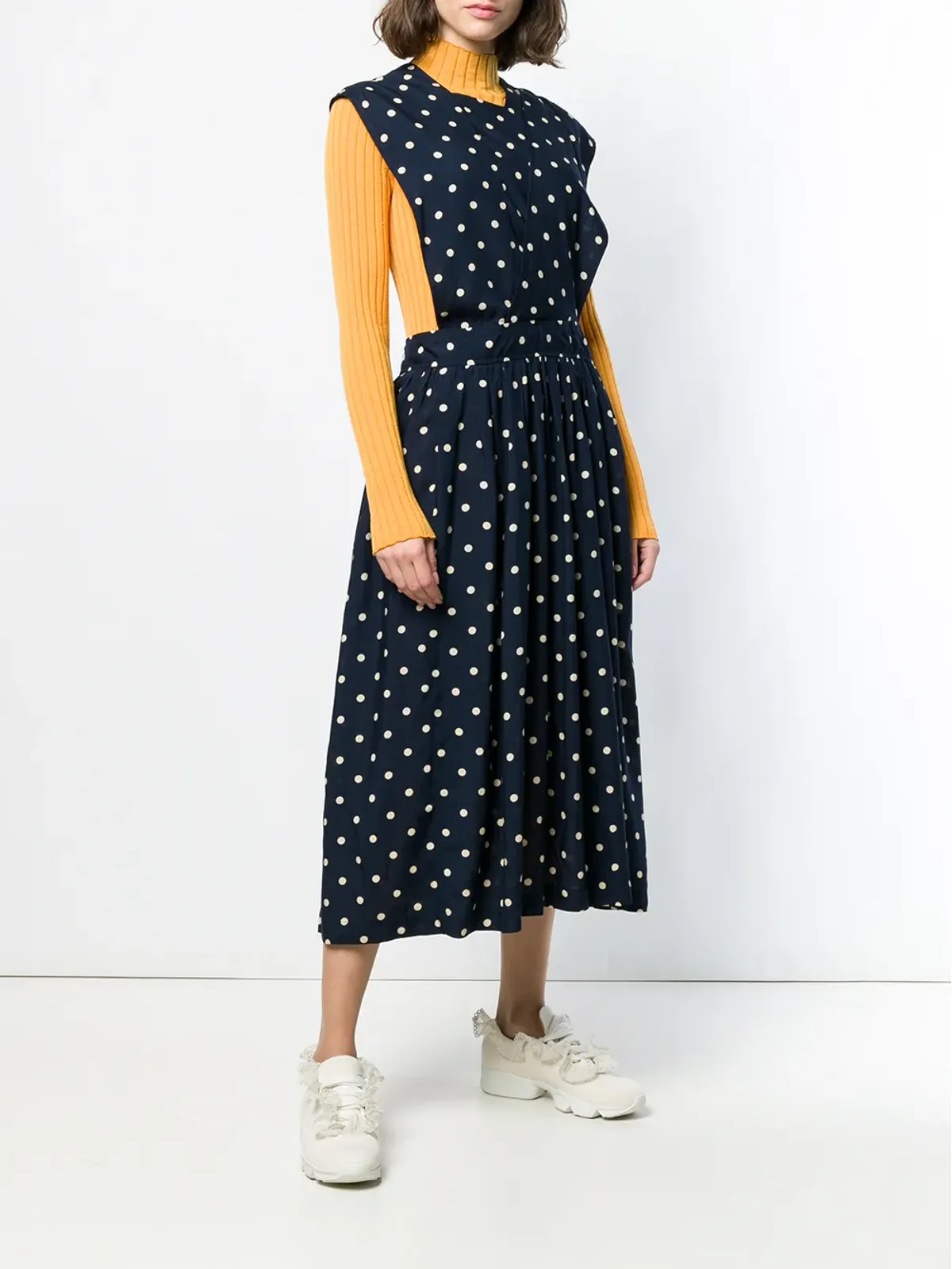 Comme Des Garçons Pre-Owned 水玉柄ミディドレス - ブルー - 画像3