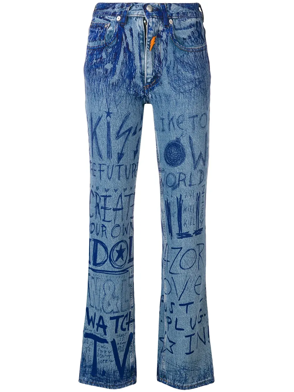 Walter Van Beirendonck Pre-Owned インク書き込みジーンズ - 画像1