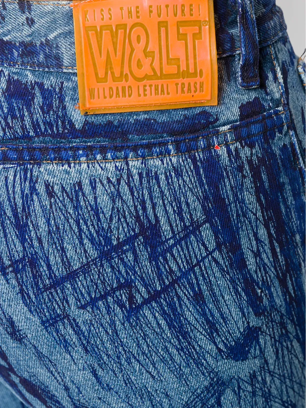 Walter Van Beirendonck Pre-Owned インク書き込みジーンズ - 画像5