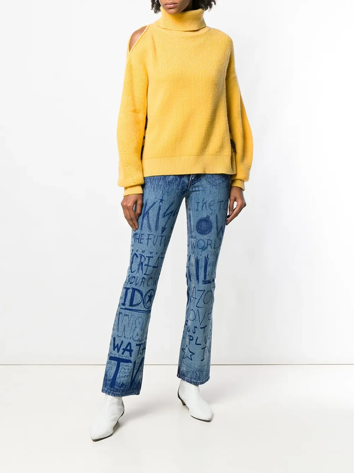 Walter Van Beirendonck Pre-Owned インク書き込みジーンズ - 画像2