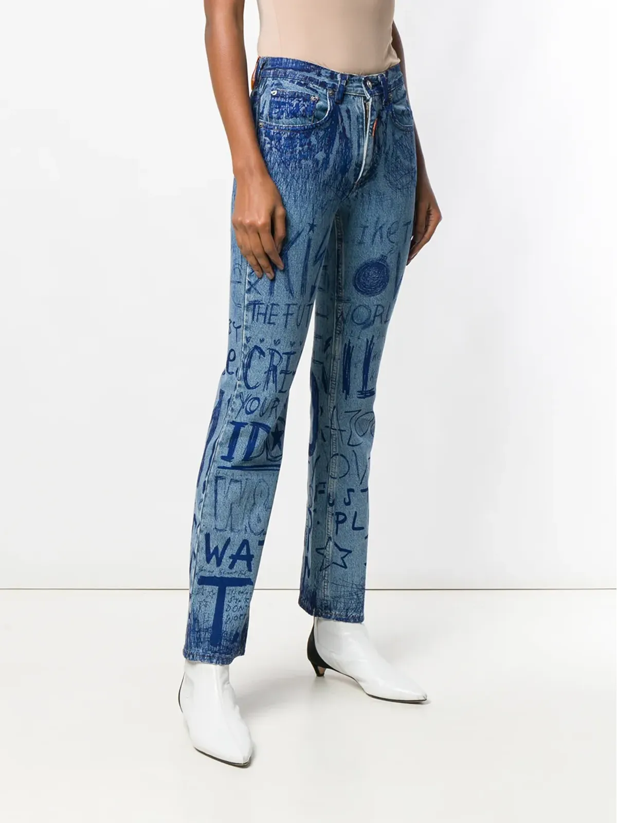 Walter Van Beirendonck Pre-Owned インク書き込みジーンズ - 画像3