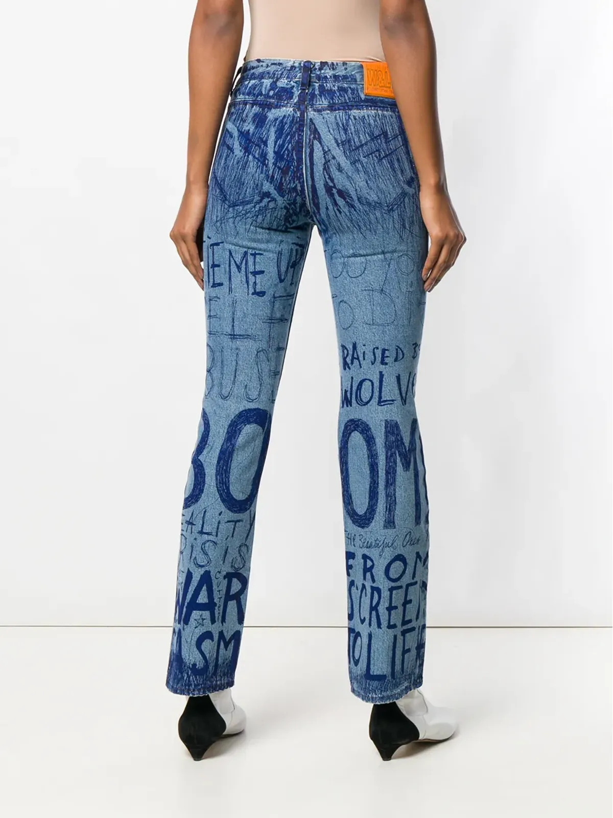 Walter Van Beirendonck Pre-Owned インク書き込みジーンズ - 画像4