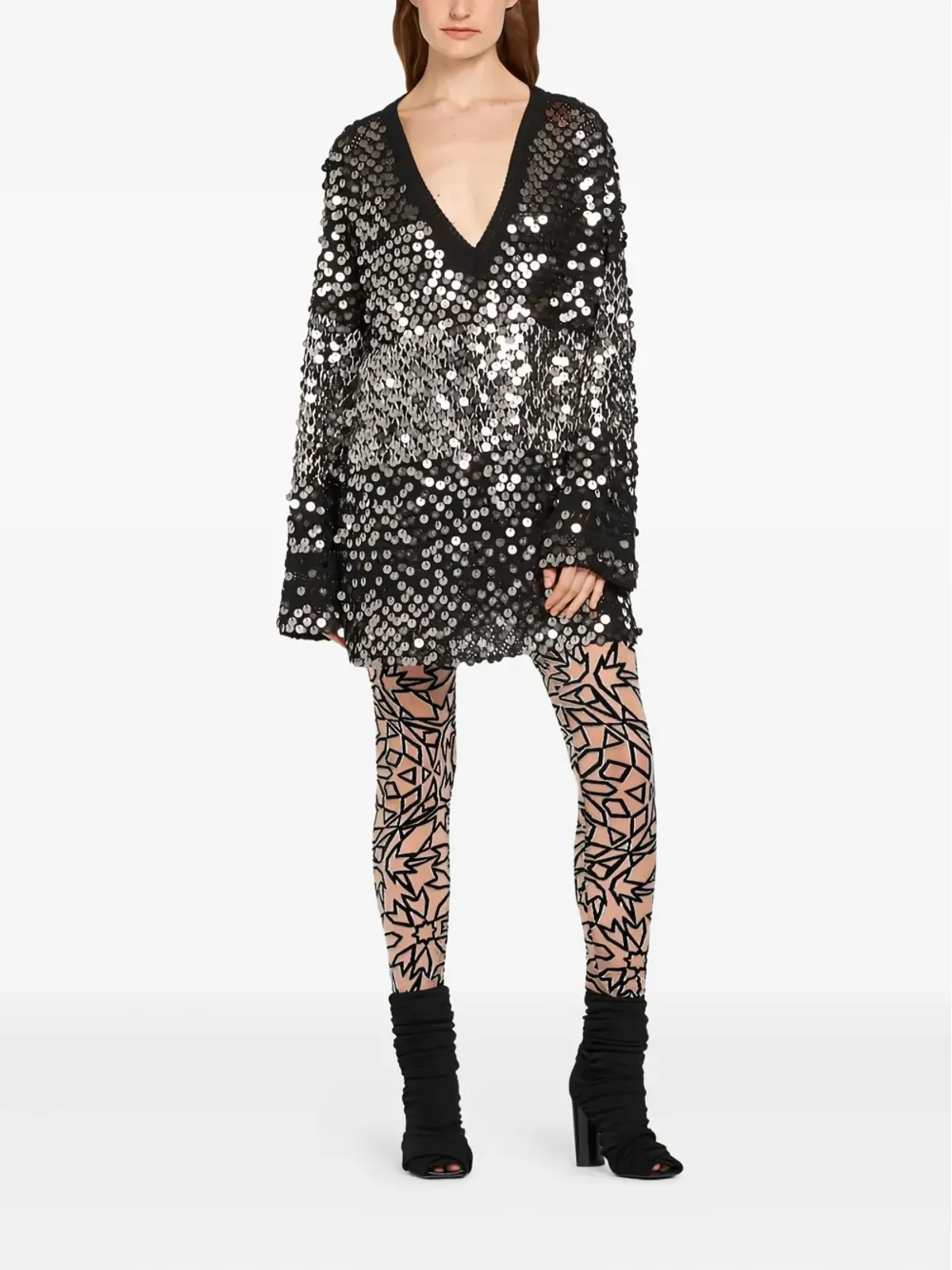 Roberto Cavalli スパンコール装飾セーター - ブラック - 画像2