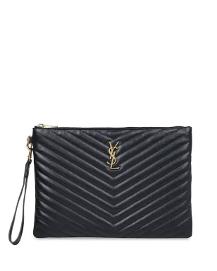 Saint Laurent キルティングモノグラム クラッチバッグ - サムネイル1
