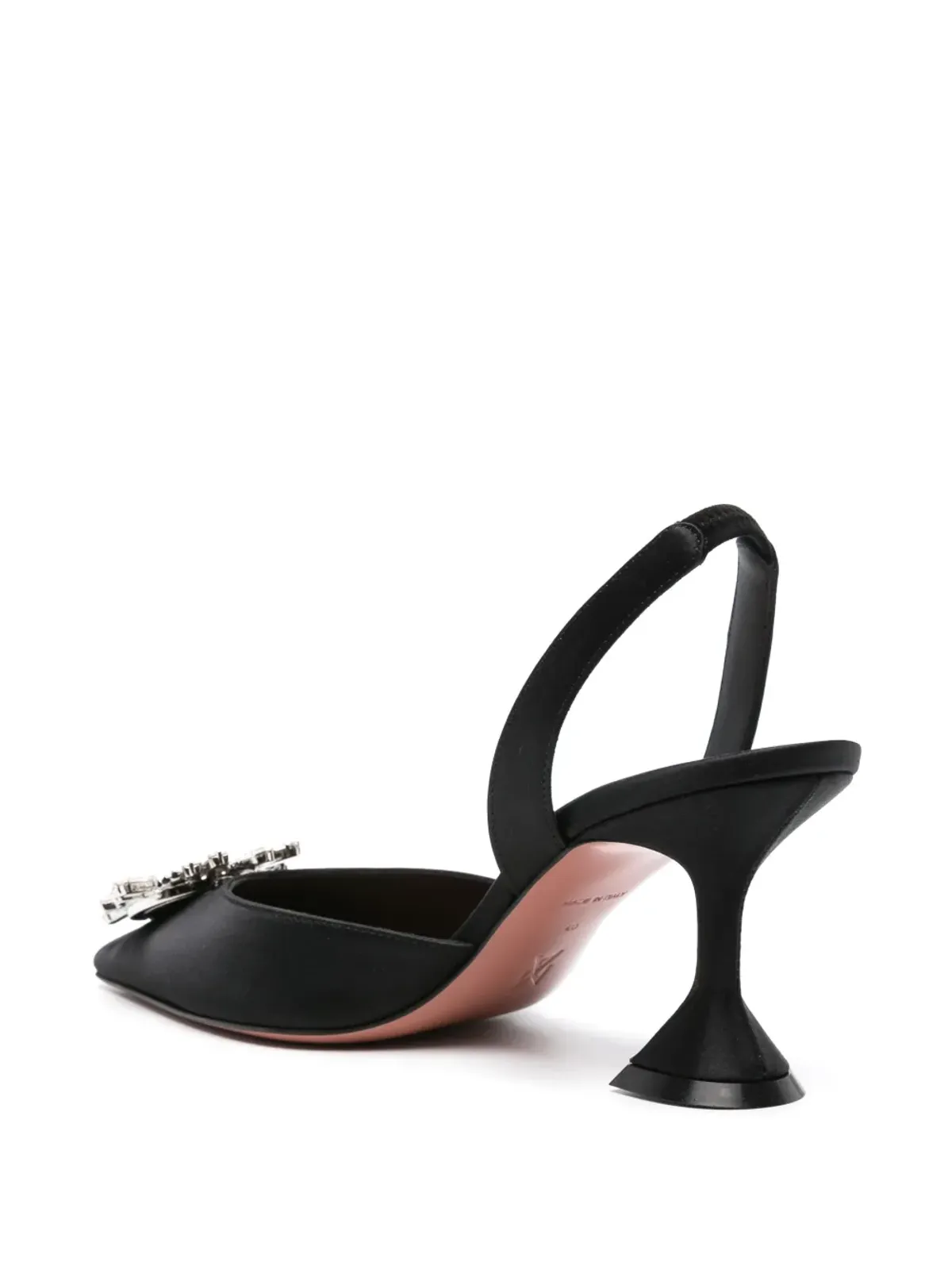 Amina Muaddi Begum satin slingback pumps - 画像3