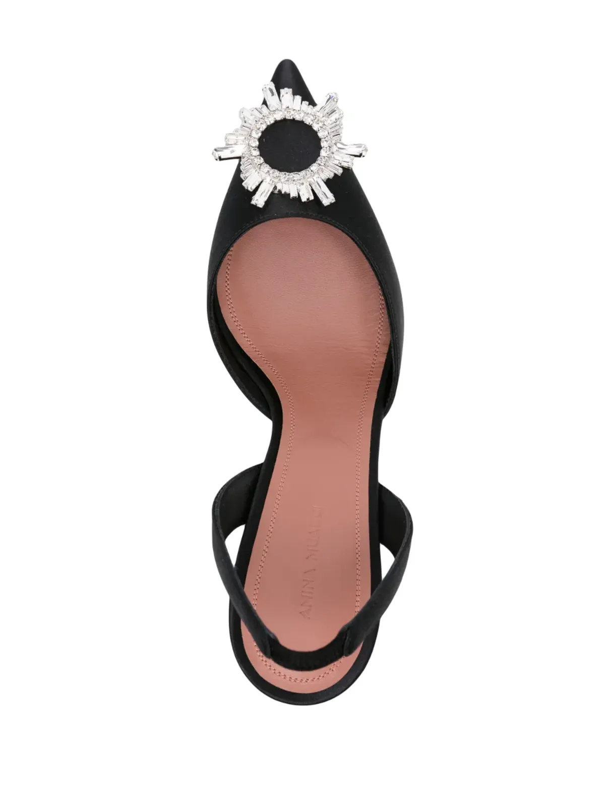 Amina Muaddi Begum satin slingback pumps - 画像4
