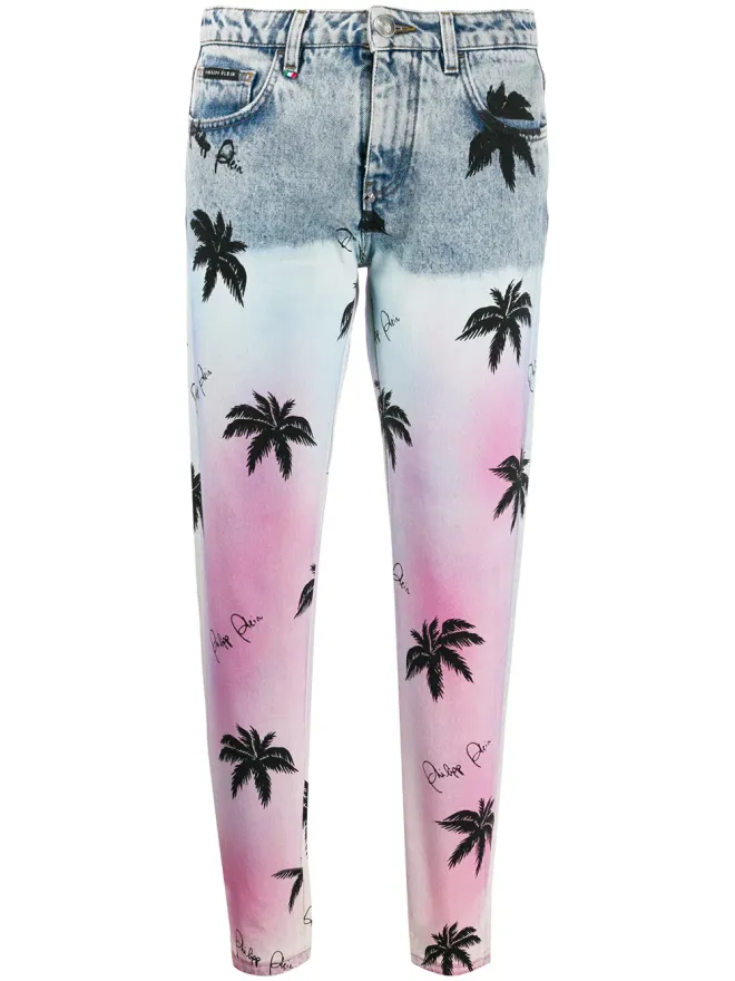 Philipp Plein Philipp Plein プリントボーイフレンドジーンズの商品画像