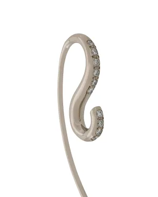 Charlotte Chesnais 18ktホワイトゴールド プチフック ダイヤモンド 片耳ピアス - サムネイル3