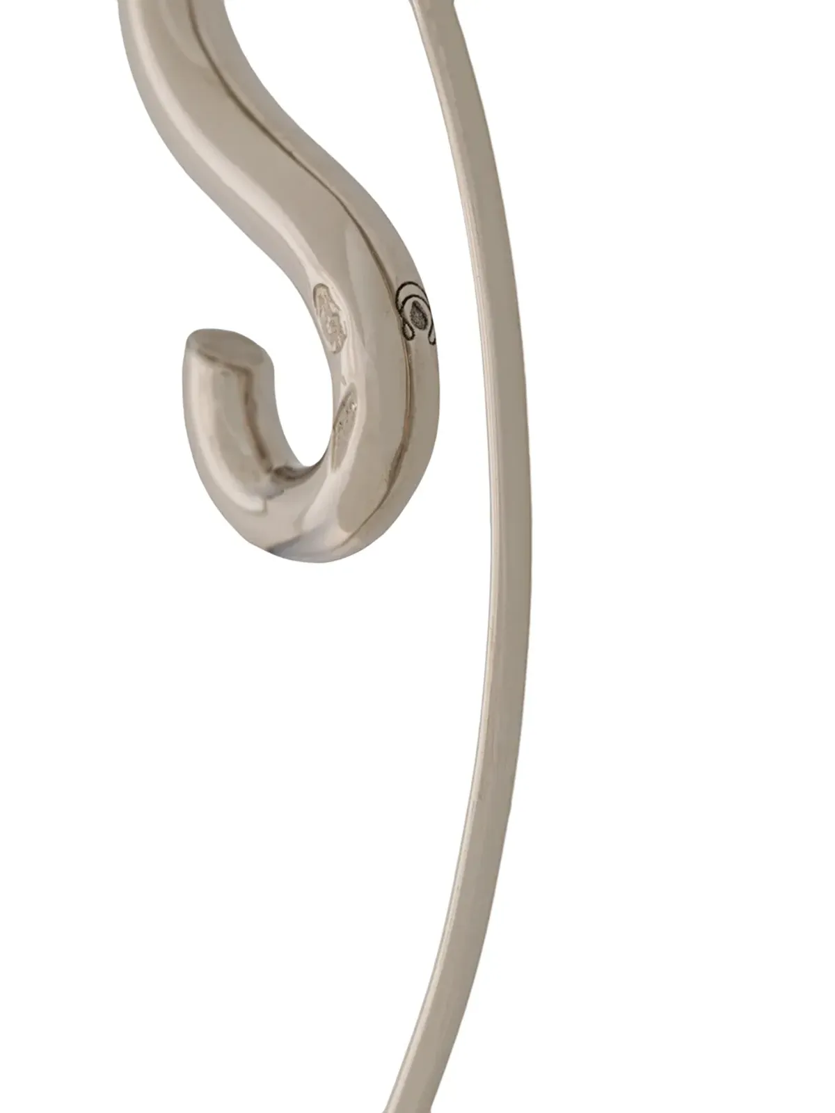 Charlotte Chesnais 18ktホワイトゴールド プチフック ダイヤモンド 片耳ピアス - 画像4