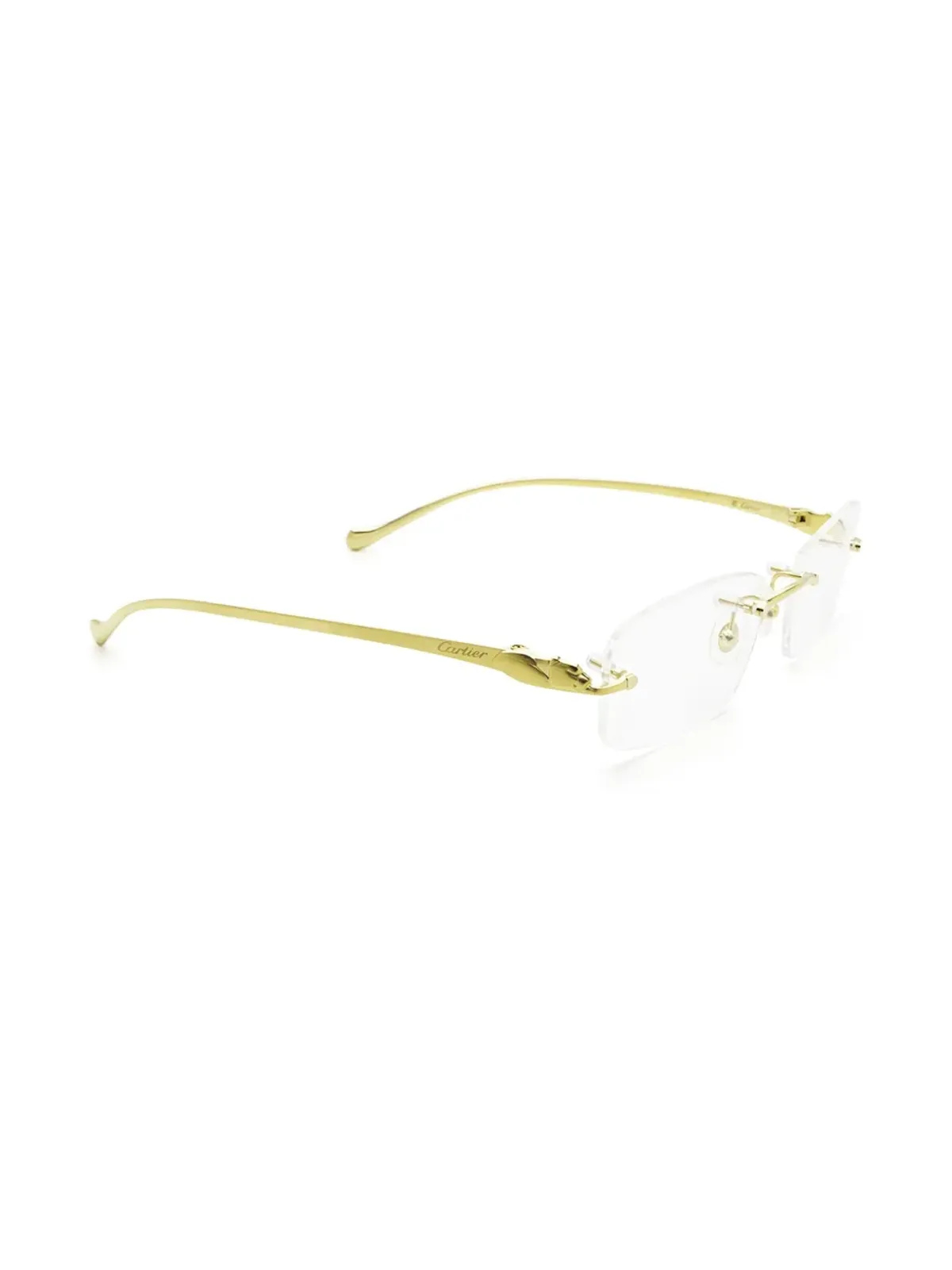 Cartier Eyewear パンテールスクエア眼鏡 - 画像2