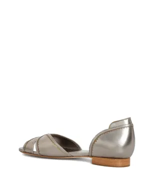 Sarah Chofakian メタリックフラットサンダル - サムネイル3