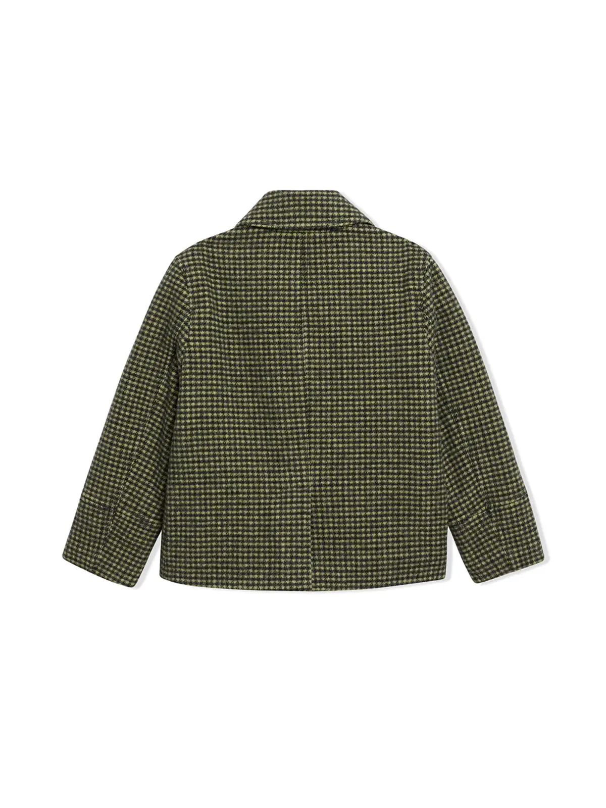 Burberry Kids チェック柄ウール混紡 テーラードコート - 画像2