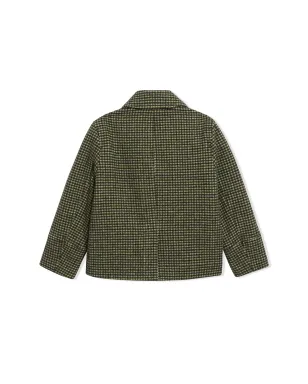 Burberry Kids チェック柄ウール混紡 テーラードコート - サムネイル2
