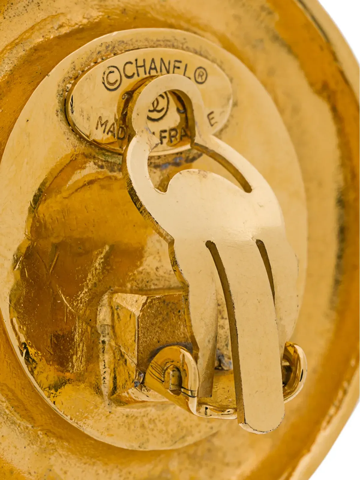 CHANEL Pre-Owned 1980年代 クリップオン イヤリング - ゴールド - 画像4