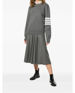 Thom Browne ストライプディテールセーター - グレー - サムネイル2