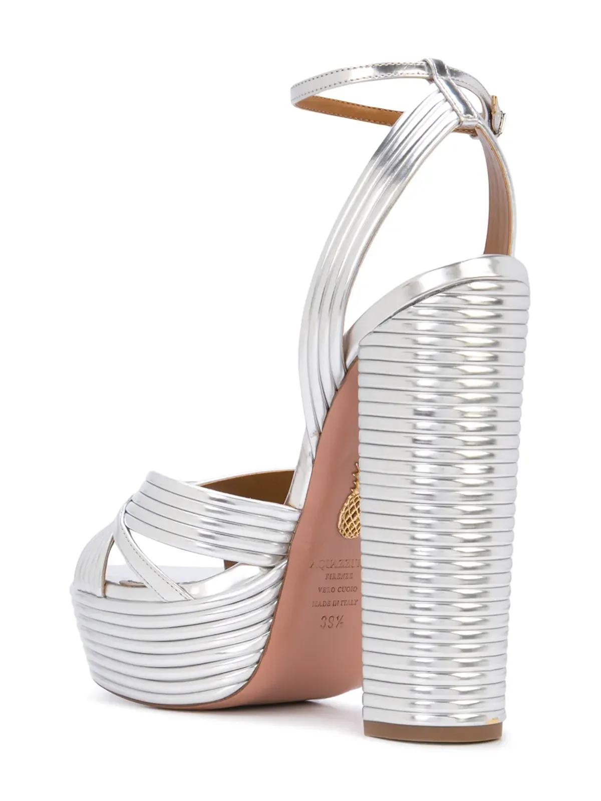 Aquazzura Sundance Plateau サンダル - シルバー - 画像3