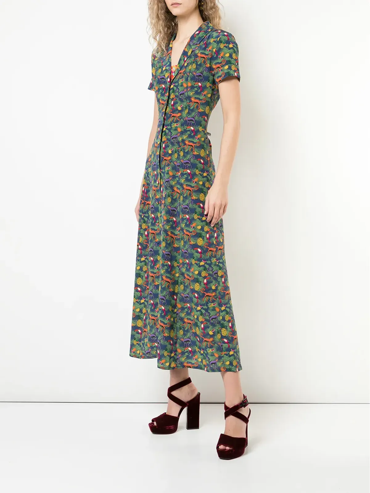 Lhd モンキー柄シャツドレス - 画像3