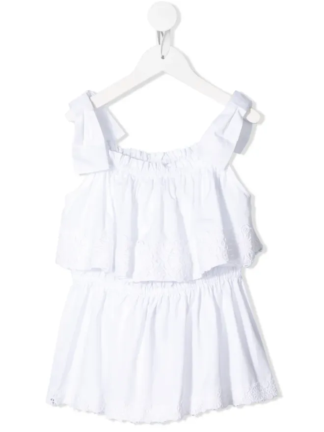 Dolce & Gabbana Kids Dolce & Gabbana Kids ノースリーブ・フリルトップ - ホワイトの商品画像