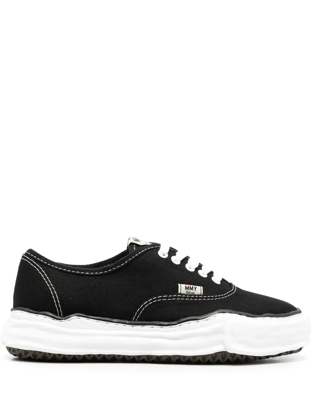 Maison MIHARA YASUHIRO Baker canvas low-top sneakers - Black - 画像2