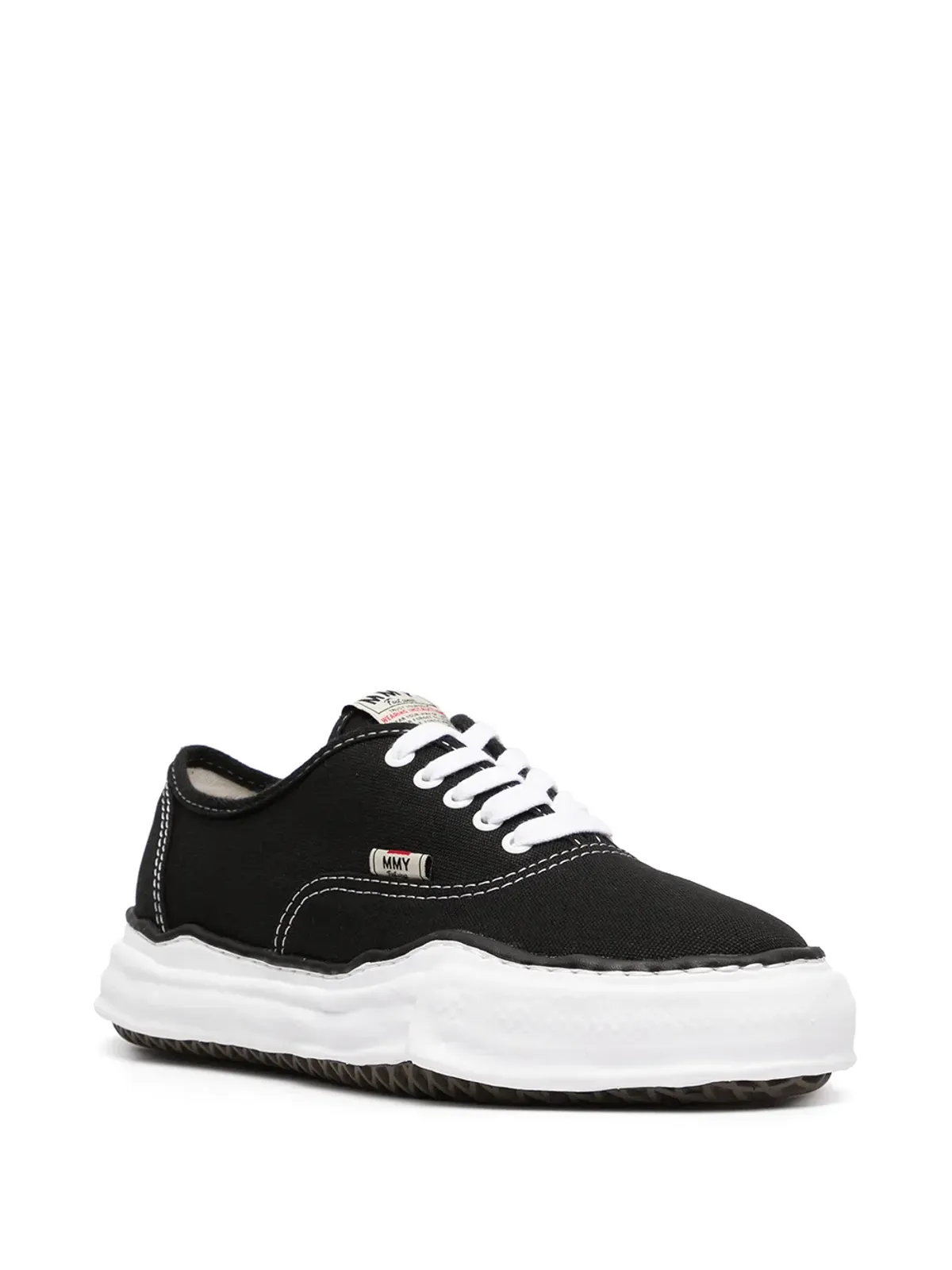 Maison MIHARA YASUHIRO Baker canvas low-top sneakers - Black - 画像3