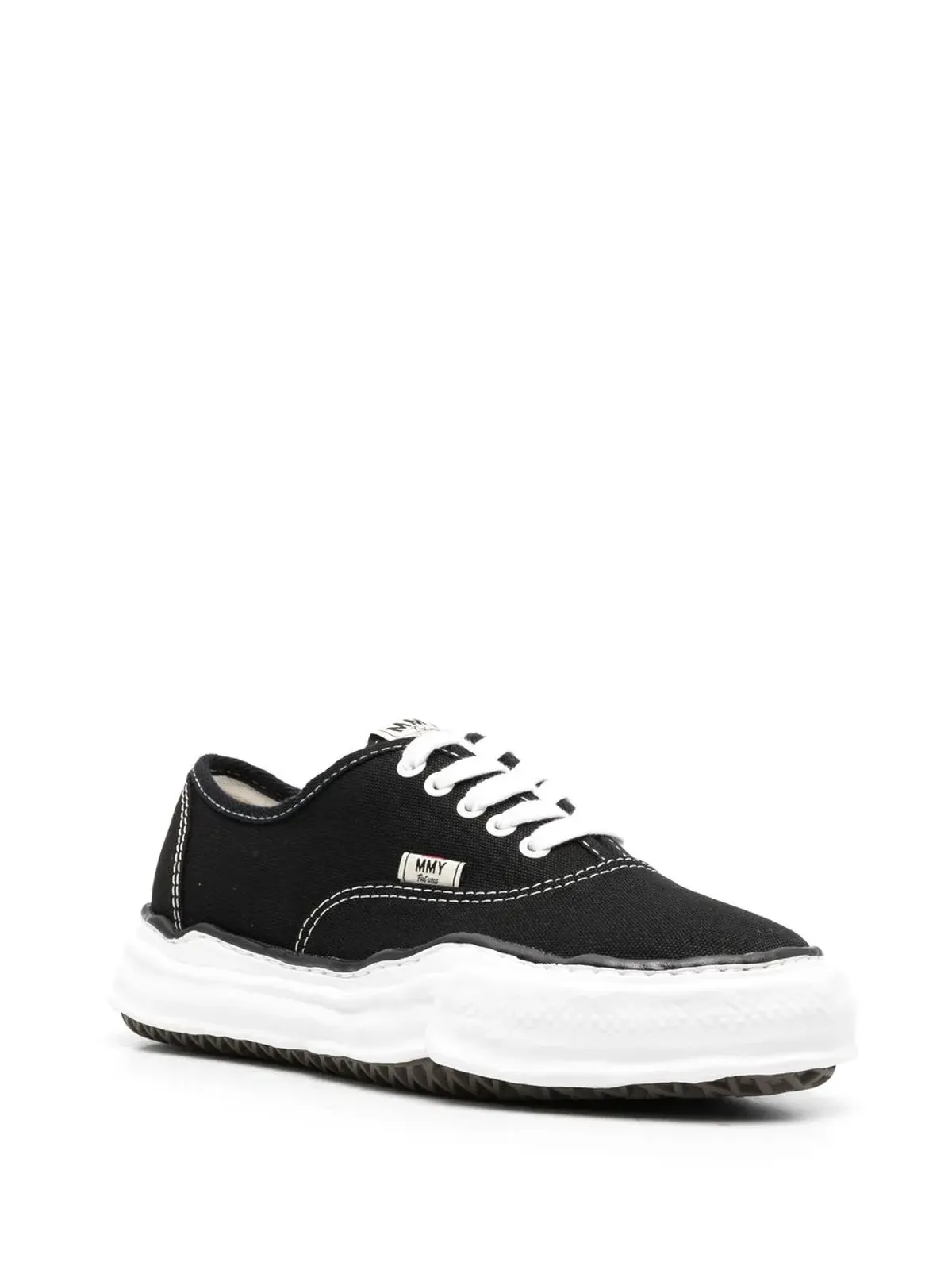 Maison MIHARA YASUHIRO Baker canvas low-top sneakers - Black - 画像4