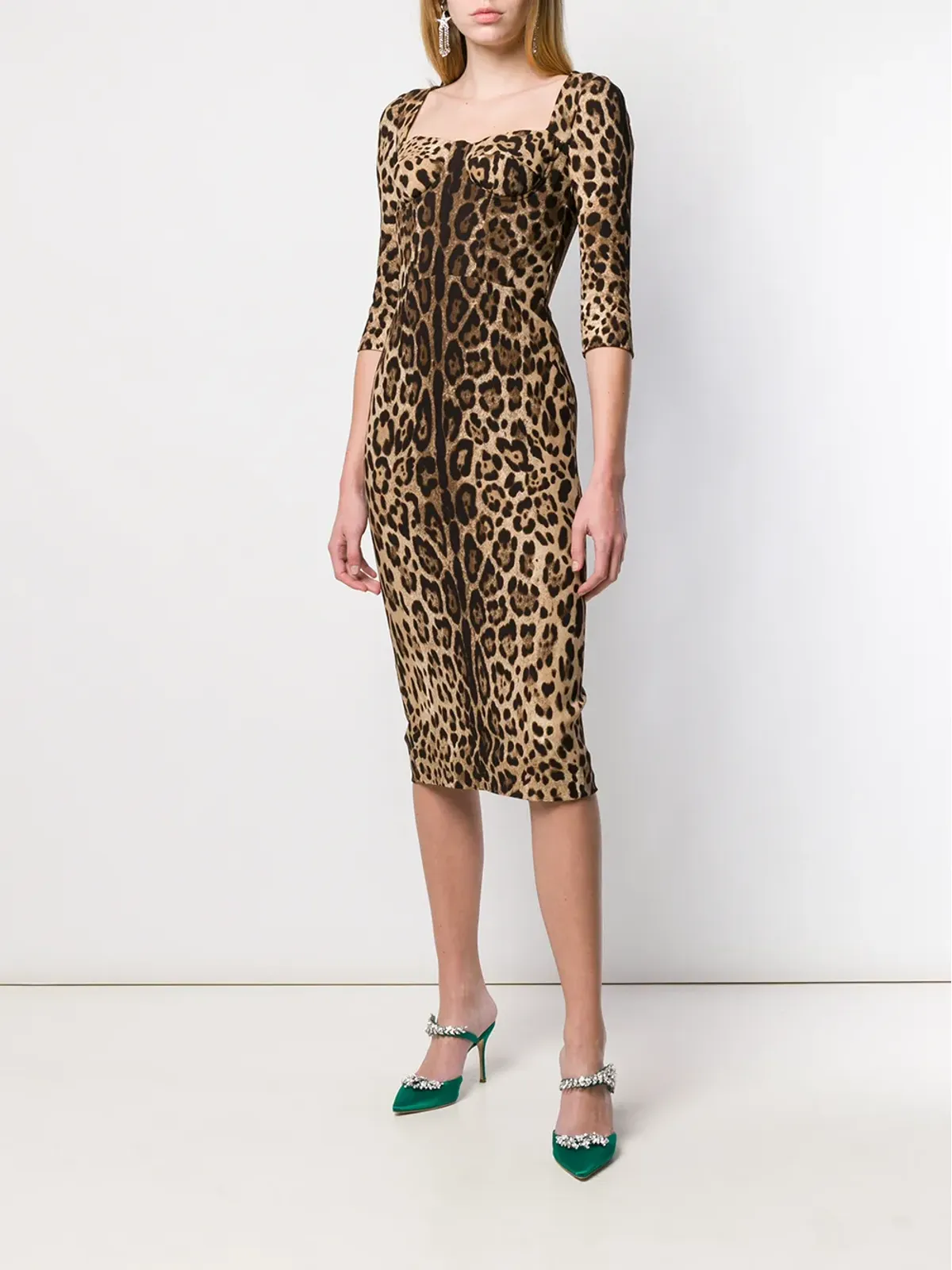 Dolce & Gabbana ヒョウ柄ミディドレス - 画像2