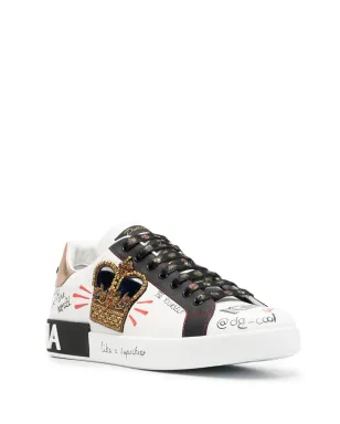 Dolce & Gabbana Portofino パッチディテール レザースニーカー - サムネイル2
