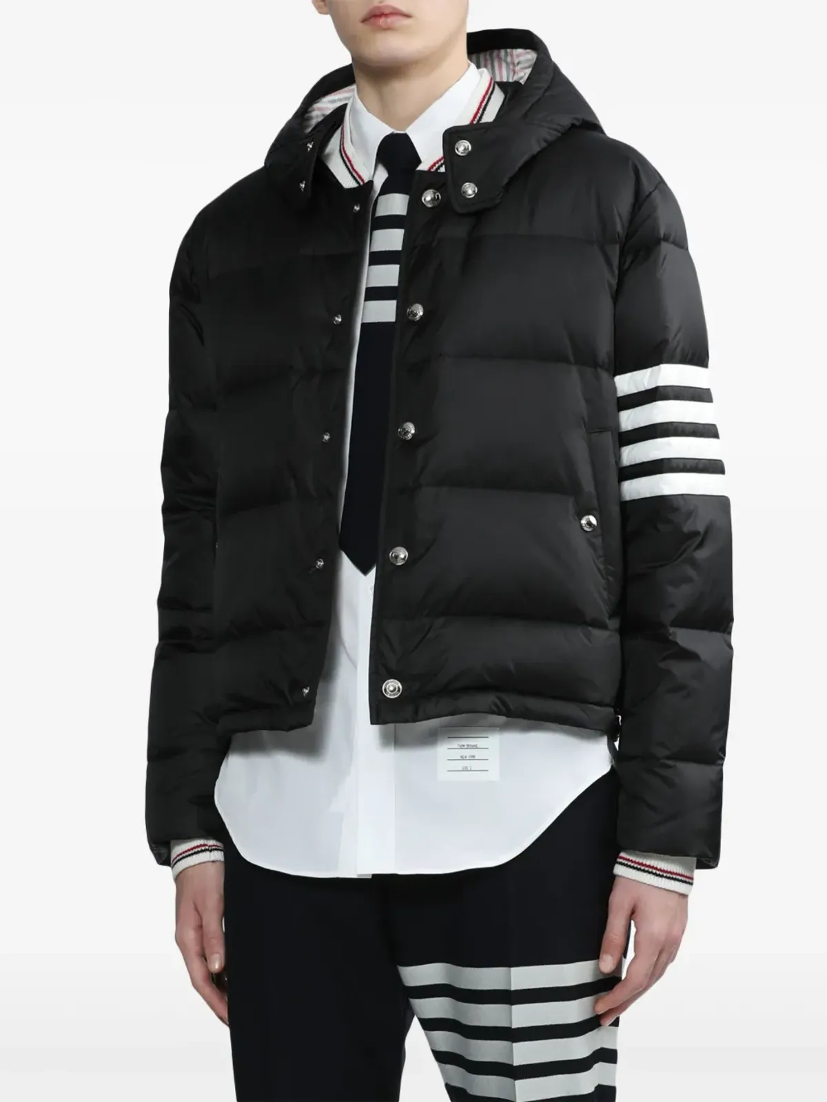 Thom Browne 4-Bar フード付きダウンジャケット - 画像3