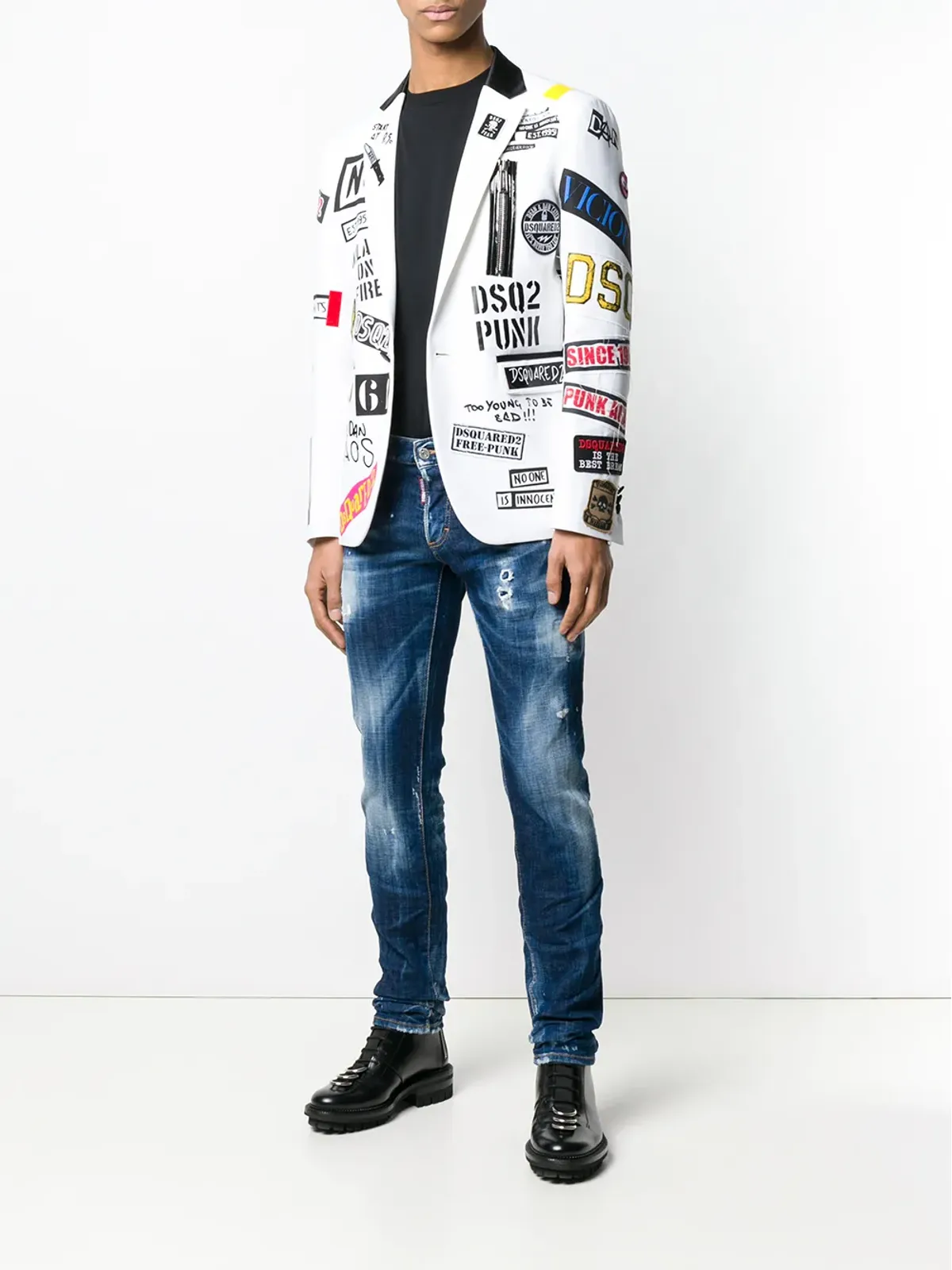 DSQUARED2 Clement ダメージデニムジーンズ（ブルー） - 画像2