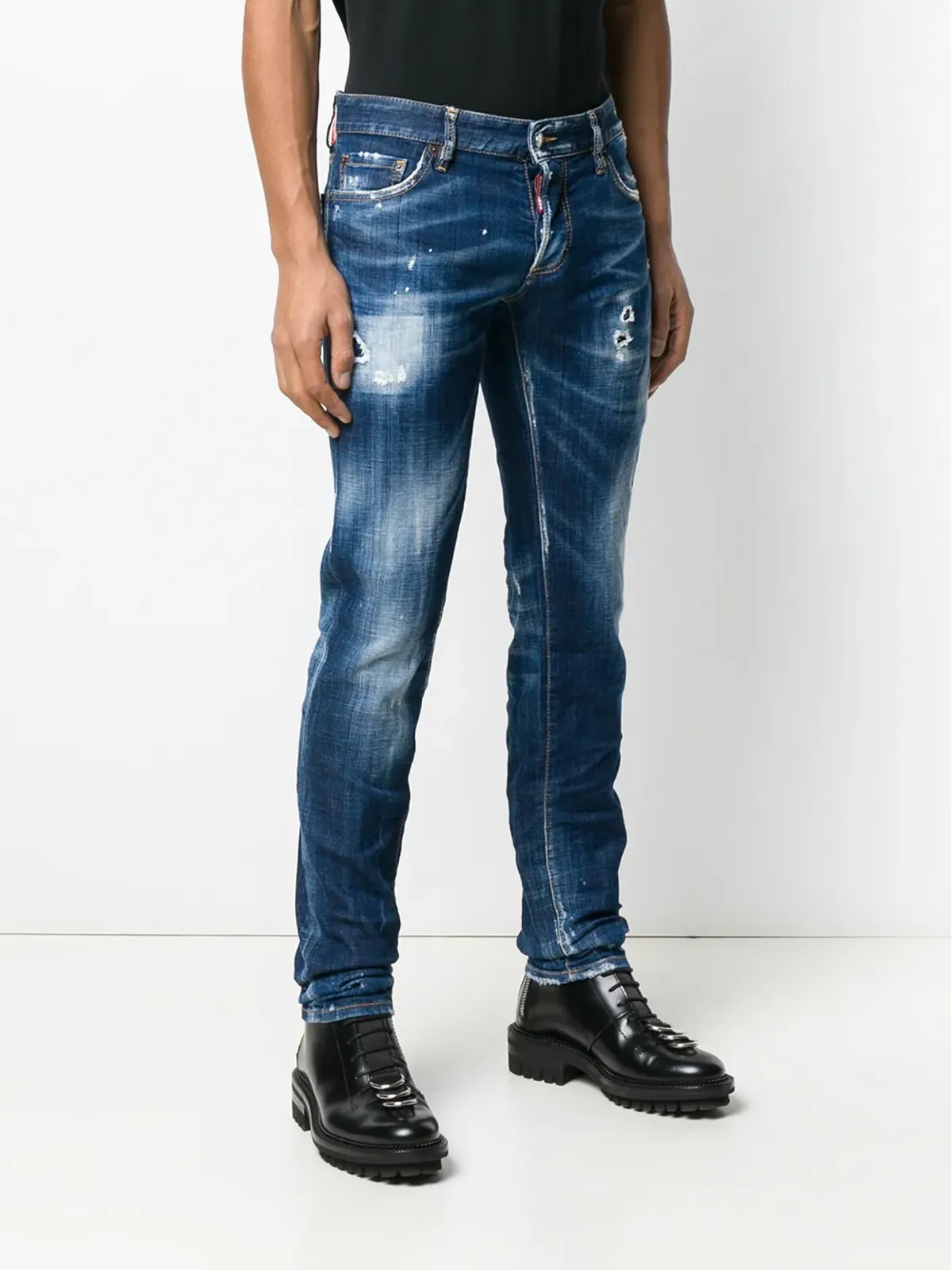 DSQUARED2 Clement ダメージデニムジーンズ（ブルー） - 画像3