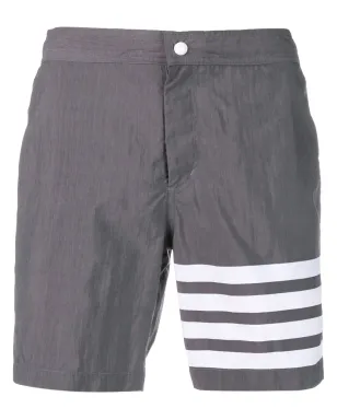 Thom Browne 4バー・ソリッド・テック・スイムショーツ - グレー - サムネイル1