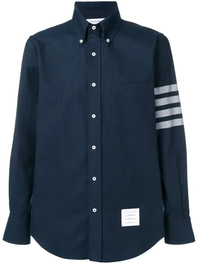 Thom Browne Thom Browne 4バー・ソリッドRWBストライプシャツ - ブルーの商品画像