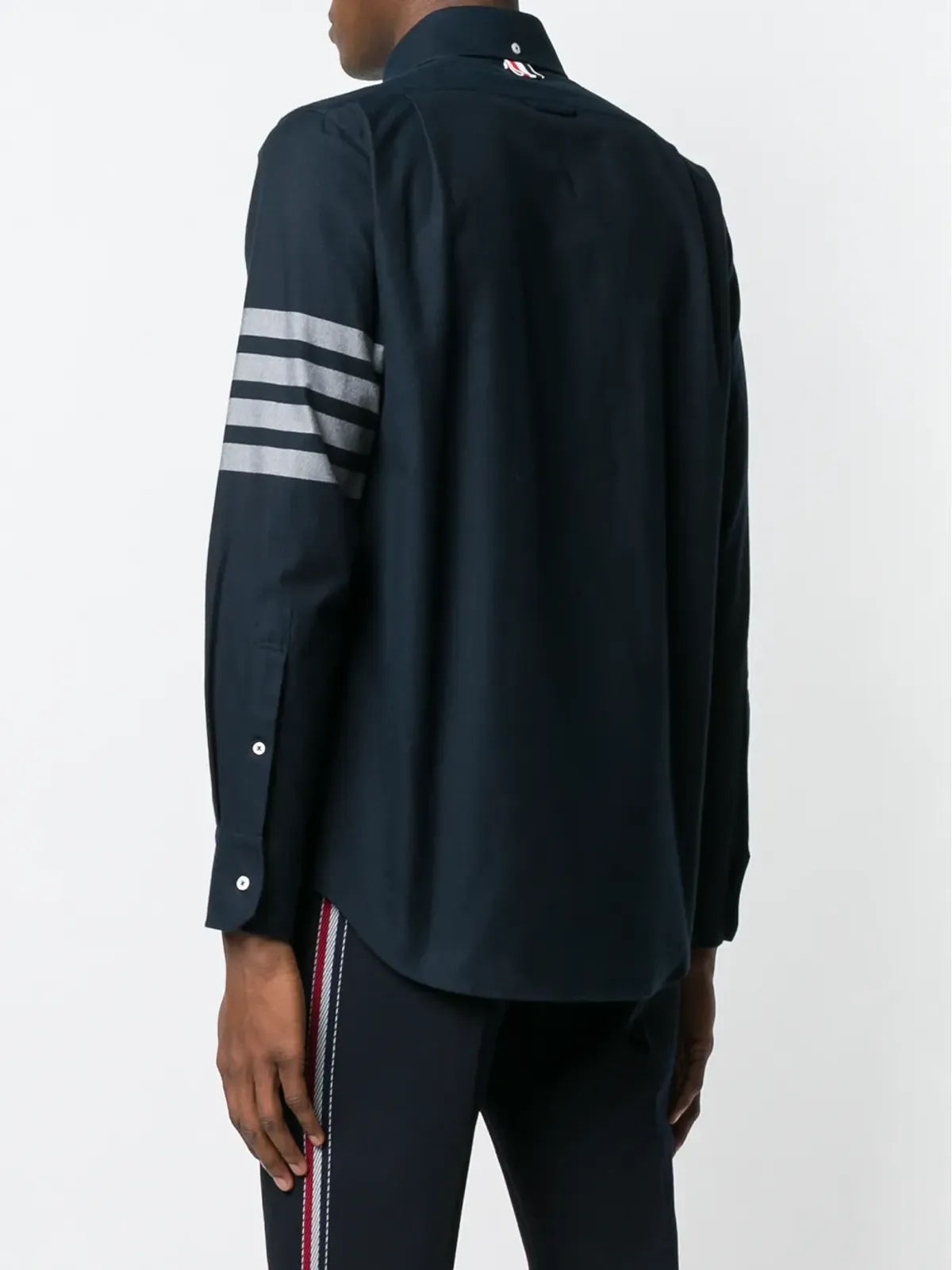 Thom Browne 4バー・ソリッドRWBストライプシャツ - ブルー - 画像4