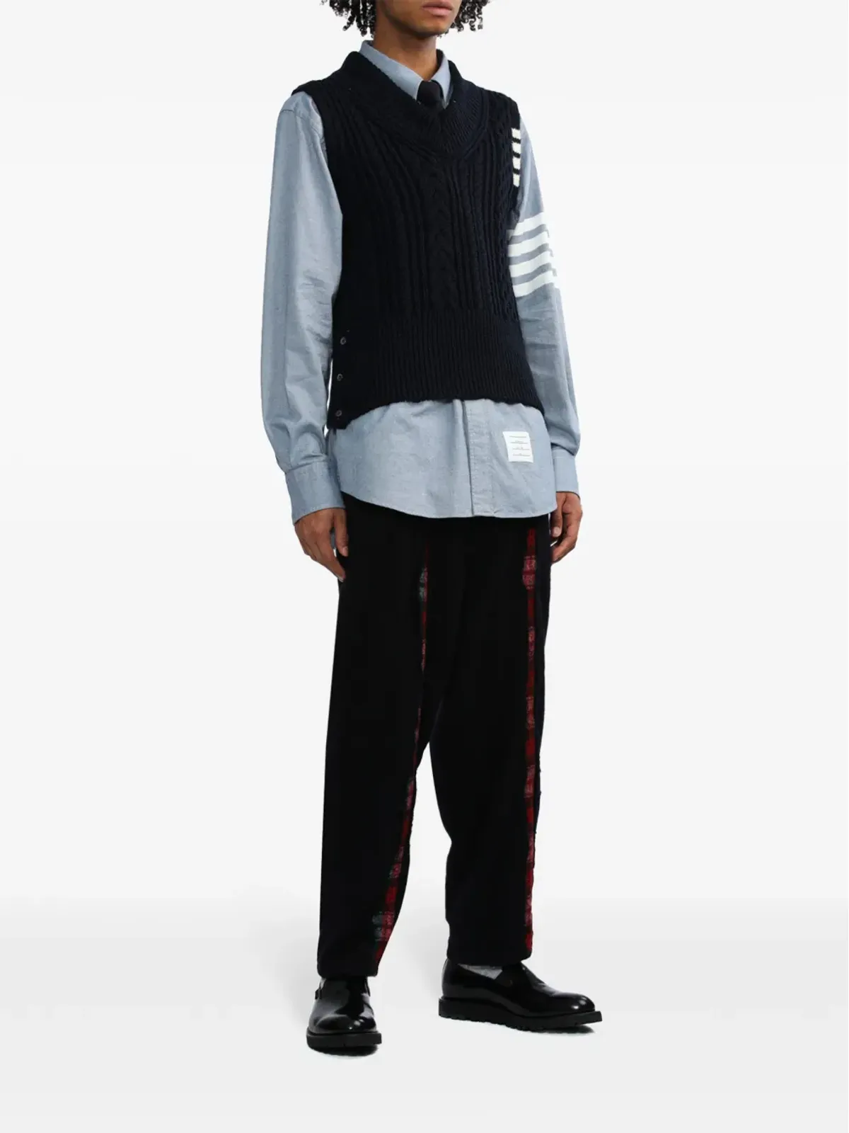 Thom Browne ボタンダウンシャツ 4-Bar - 画像2