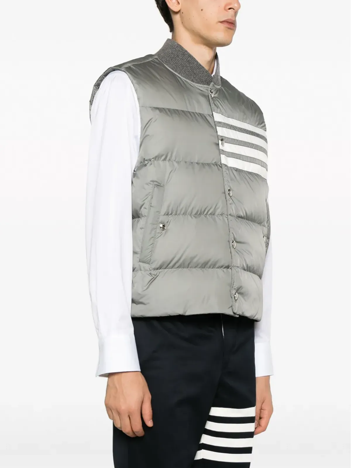 Thom Browne 4-bar マットナイロン ダウン ベスト - 画像3