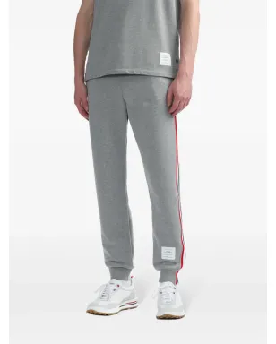 Thom Browne RWBストライプ・トリム トラックパンツ - グレー - サムネイル3