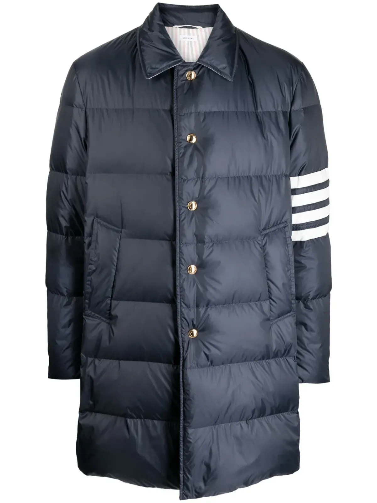 Thom Browne 4バー マットナイロン バルカラー オーバーコート - 画像1