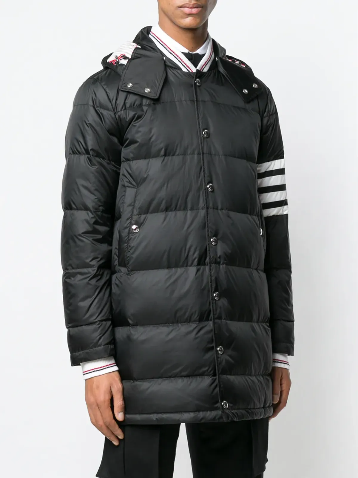 Thom Browne 4-Bar パディッドコート - 画像3