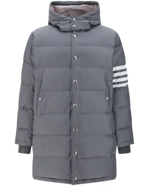 Thom Browne 4-Barダウンフードコート グレー - サムネイル1