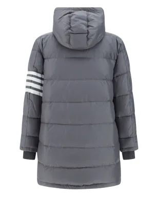 Thom Browne 4-Barダウンフードコート グレー - サムネイル2