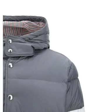 Thom Browne 4-Barダウンフードコート グレー - サムネイル3