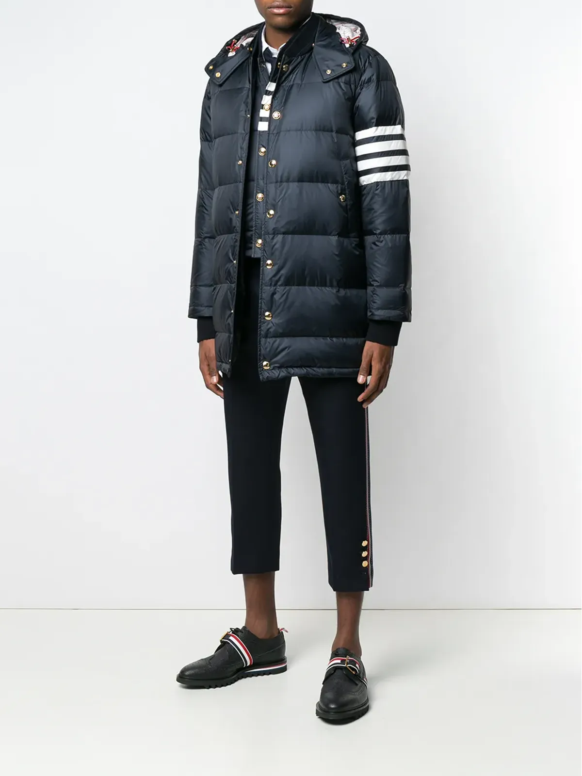 Thom Browne 4バー マットナイロンコート - 画像2