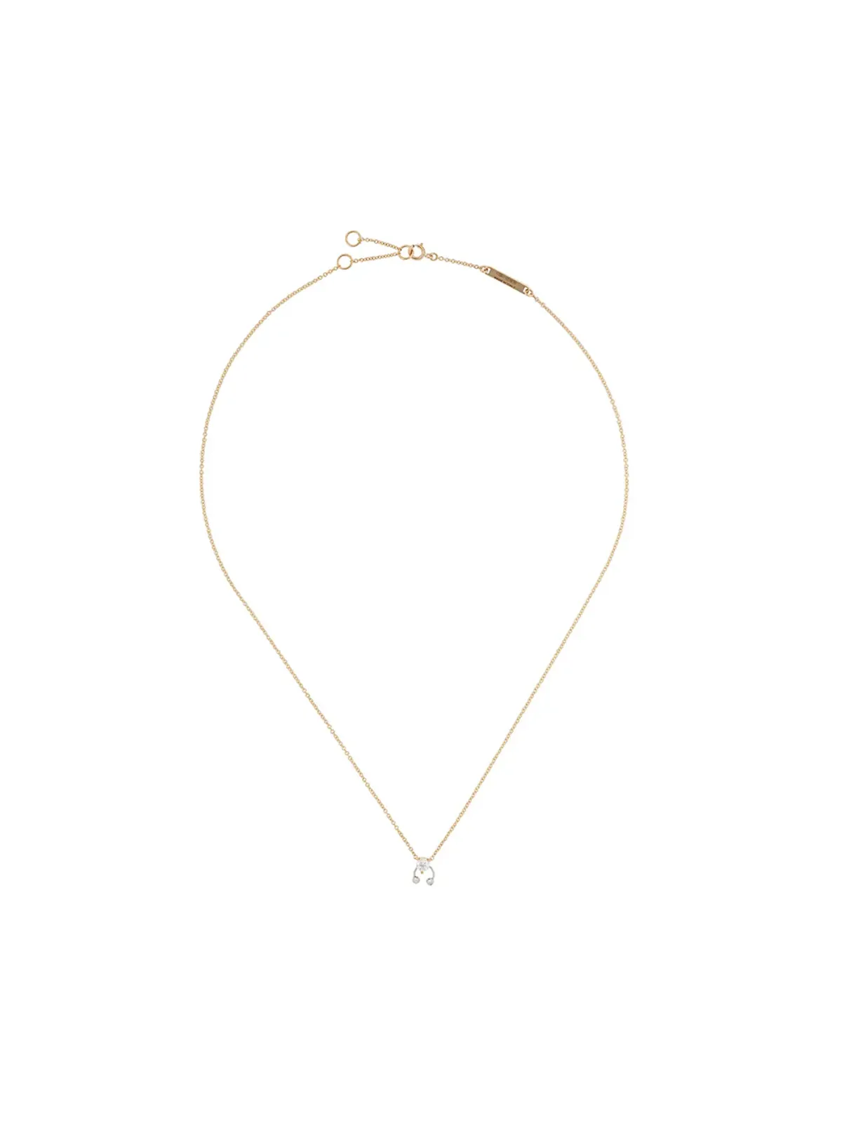 Delfina Delettrez 18K イエローゴールド×ホワイトダイヤモンド ツーインワン ネックレス - 画像1