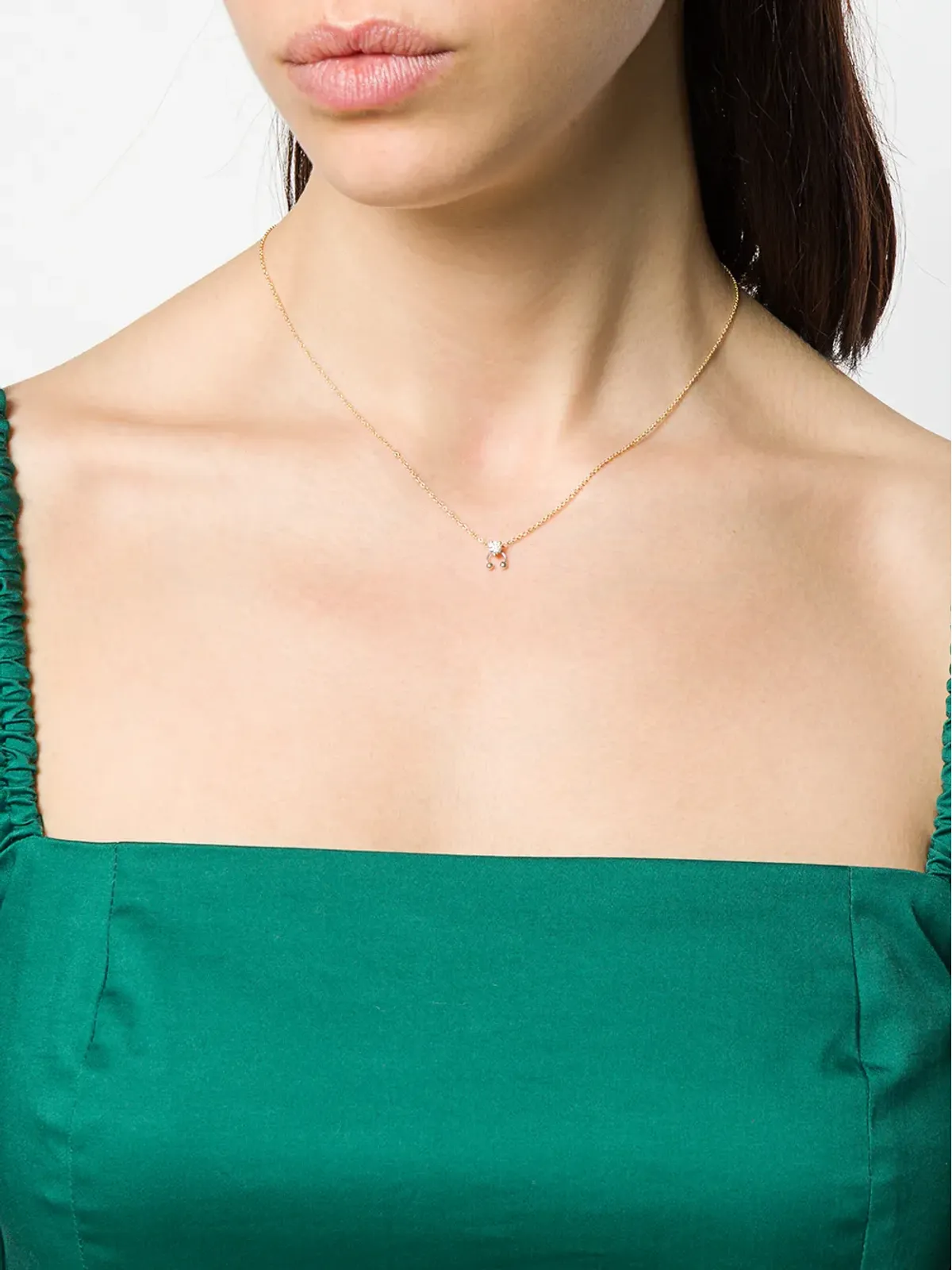 Delfina Delettrez 18K イエローゴールド×ホワイトダイヤモンド ツーインワン ネックレス - 画像2