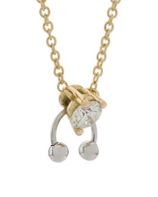 Delfina Delettrez 18K イエローゴールド×ホワイトダイヤモンド ツーインワン ネックレス - サムネイル3