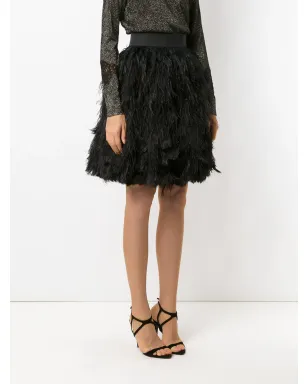 Dolce & Gabbana フェザーアップリケ付きミニスカート - サムネイル3