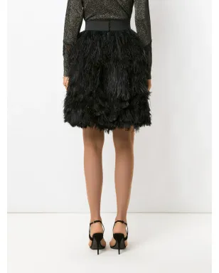 Dolce & Gabbana フェザーアップリケ付きミニスカート - サムネイル4