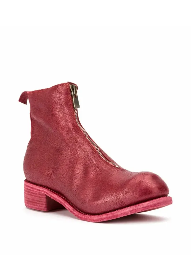 Guidi Guidi コーティングジップ付き アンクルブーツ - レッドの商品画像